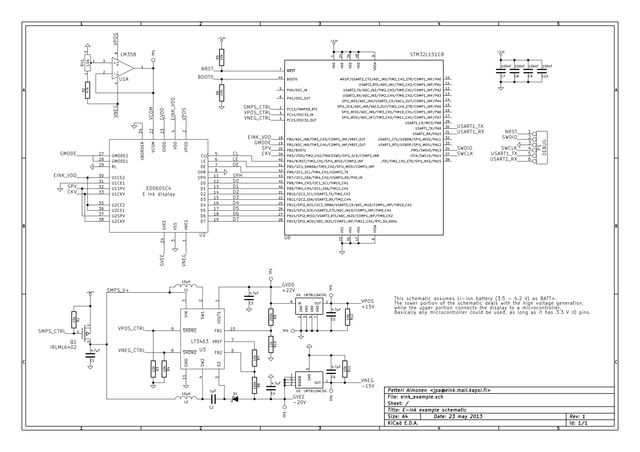 E-ink example schematics