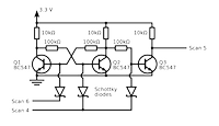 Implementation with discrete transistors.